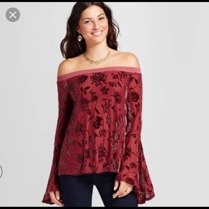 Off the shoulder printed top XXL